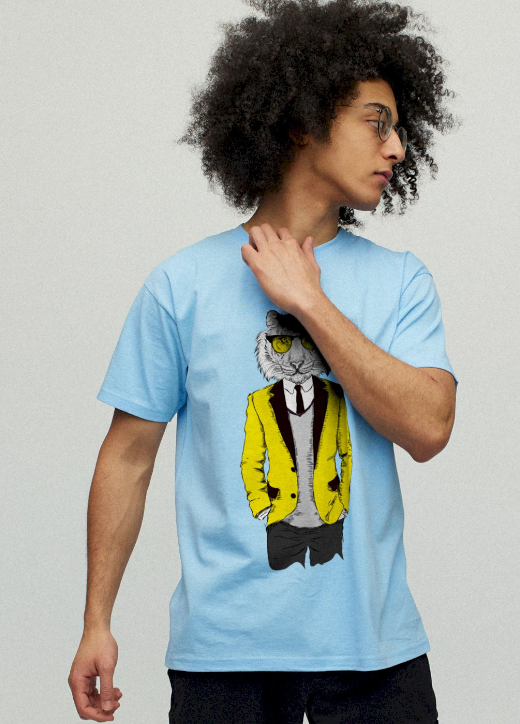 Голубая футболка мужская YAPPI