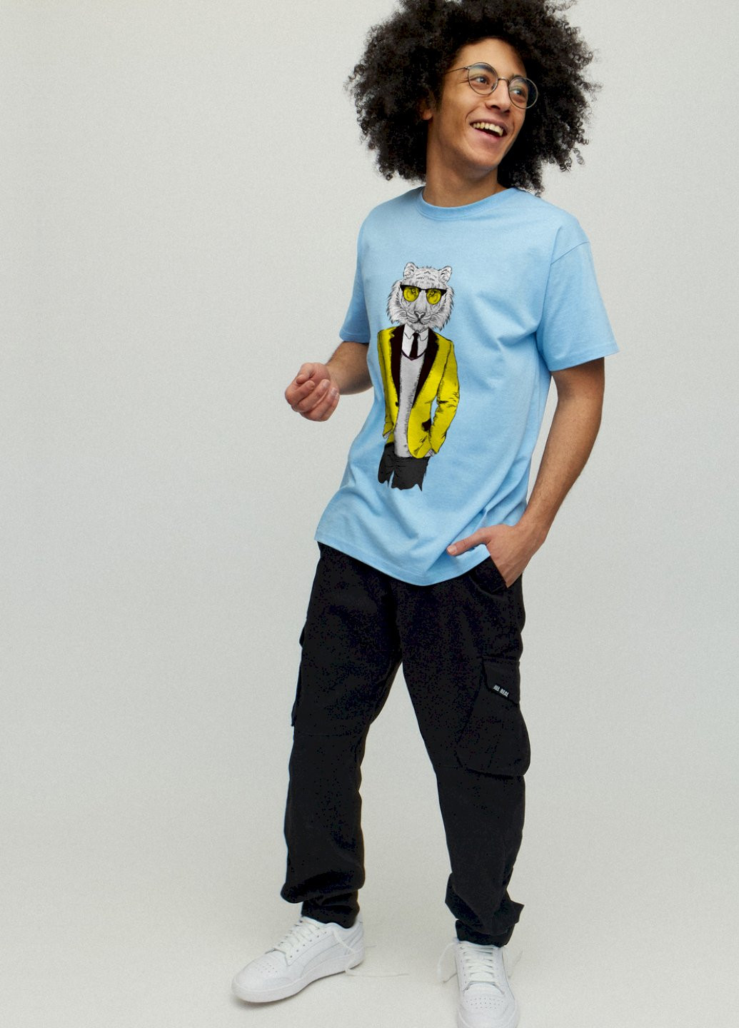 Голубая футболка мужская YAPPI