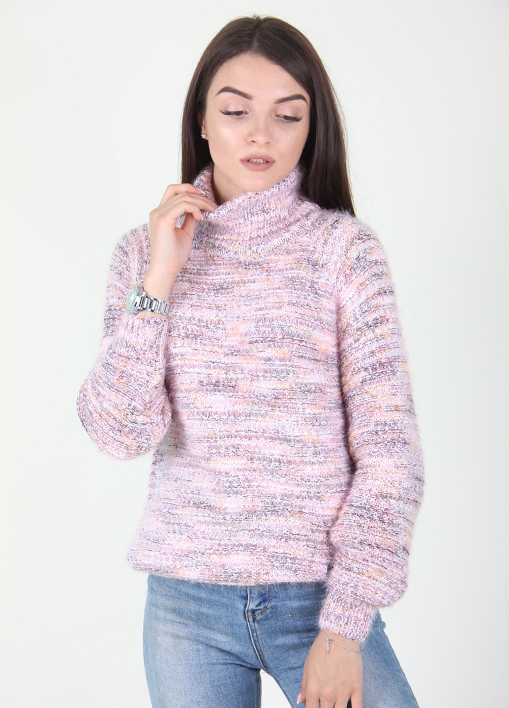 Сиреневый зимний свитер Ladies Fasfion