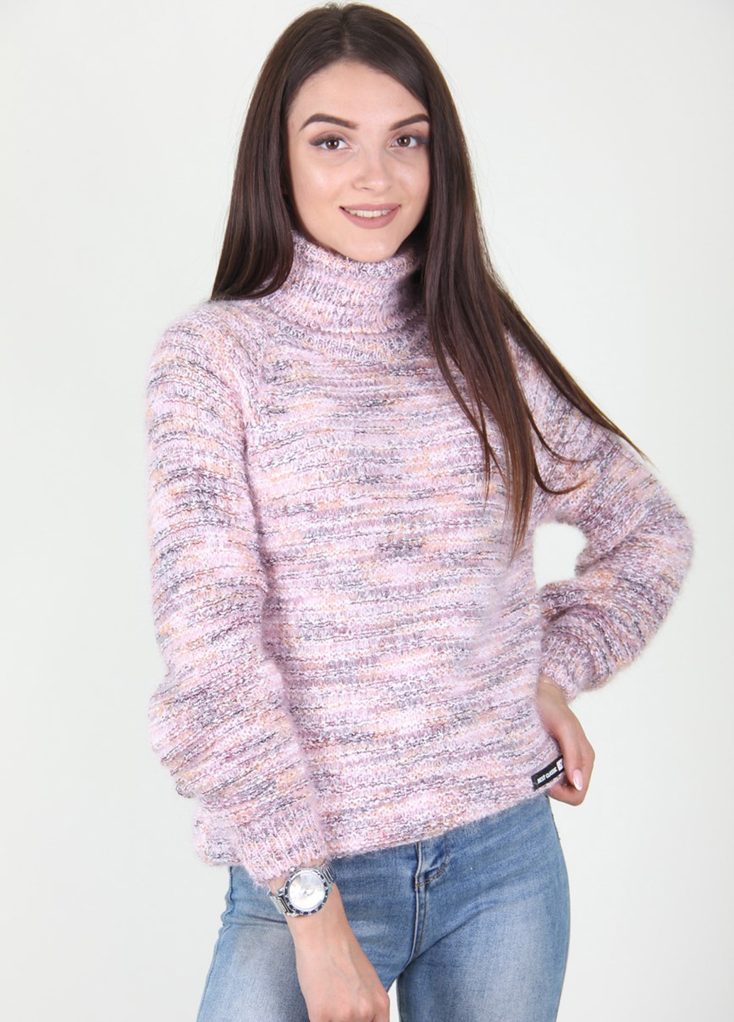 Сиреневый зимний свитер Ladies Fasfion