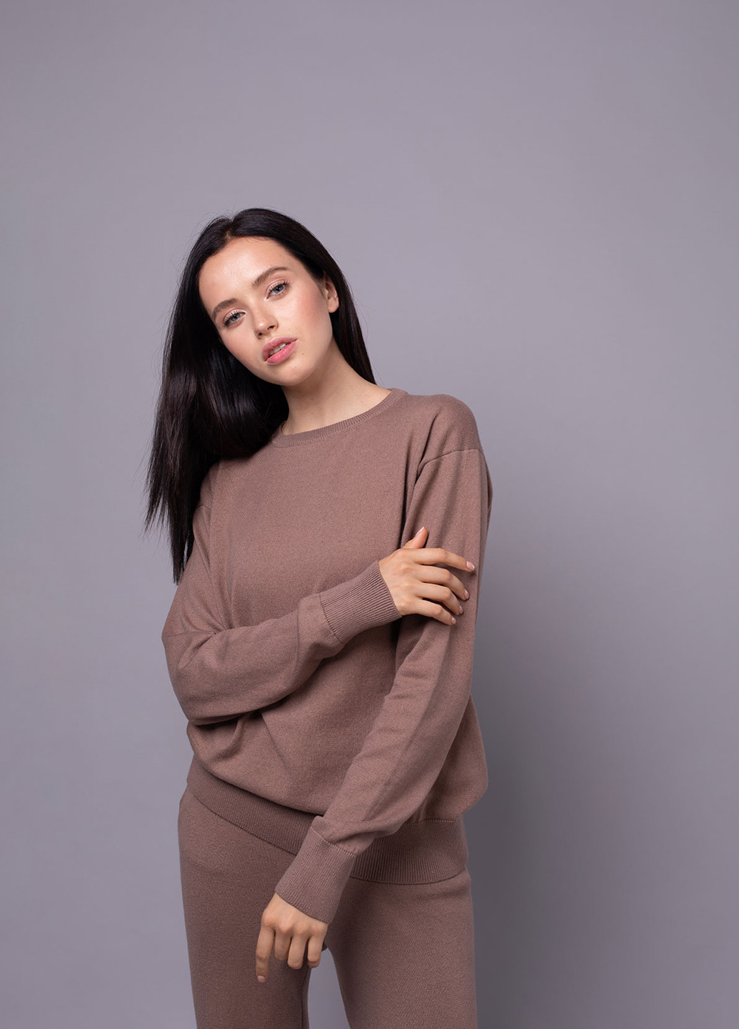 Кофейный демисезонный джемпер джемпер Viviami