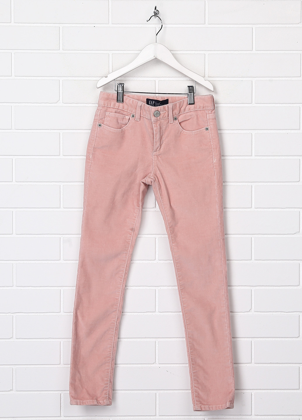 Светло-розовые демисезонные скинни брюки Gap