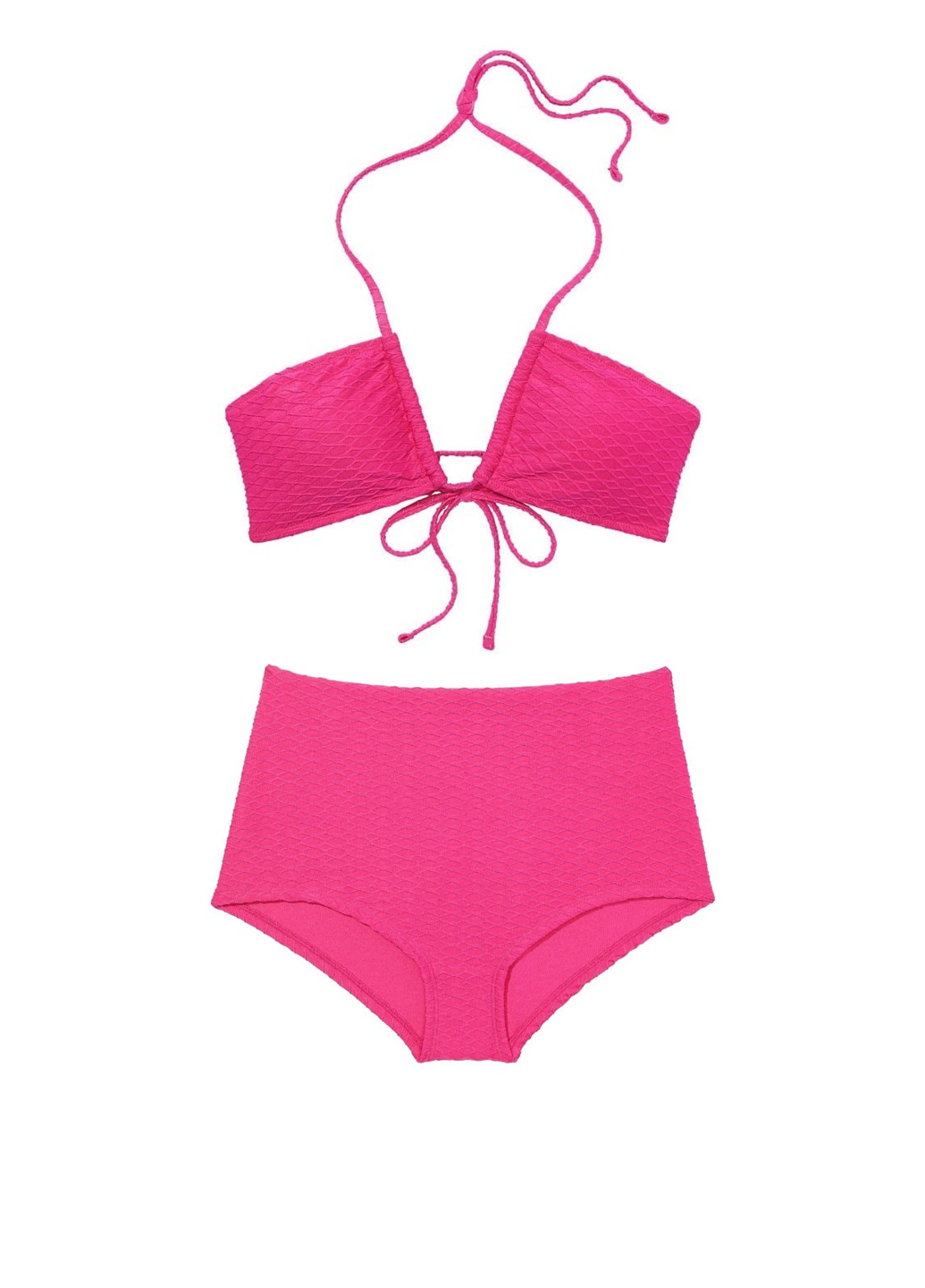 Розовый летний купальник (лиф, трусы) раздельный Victoria's Secret
