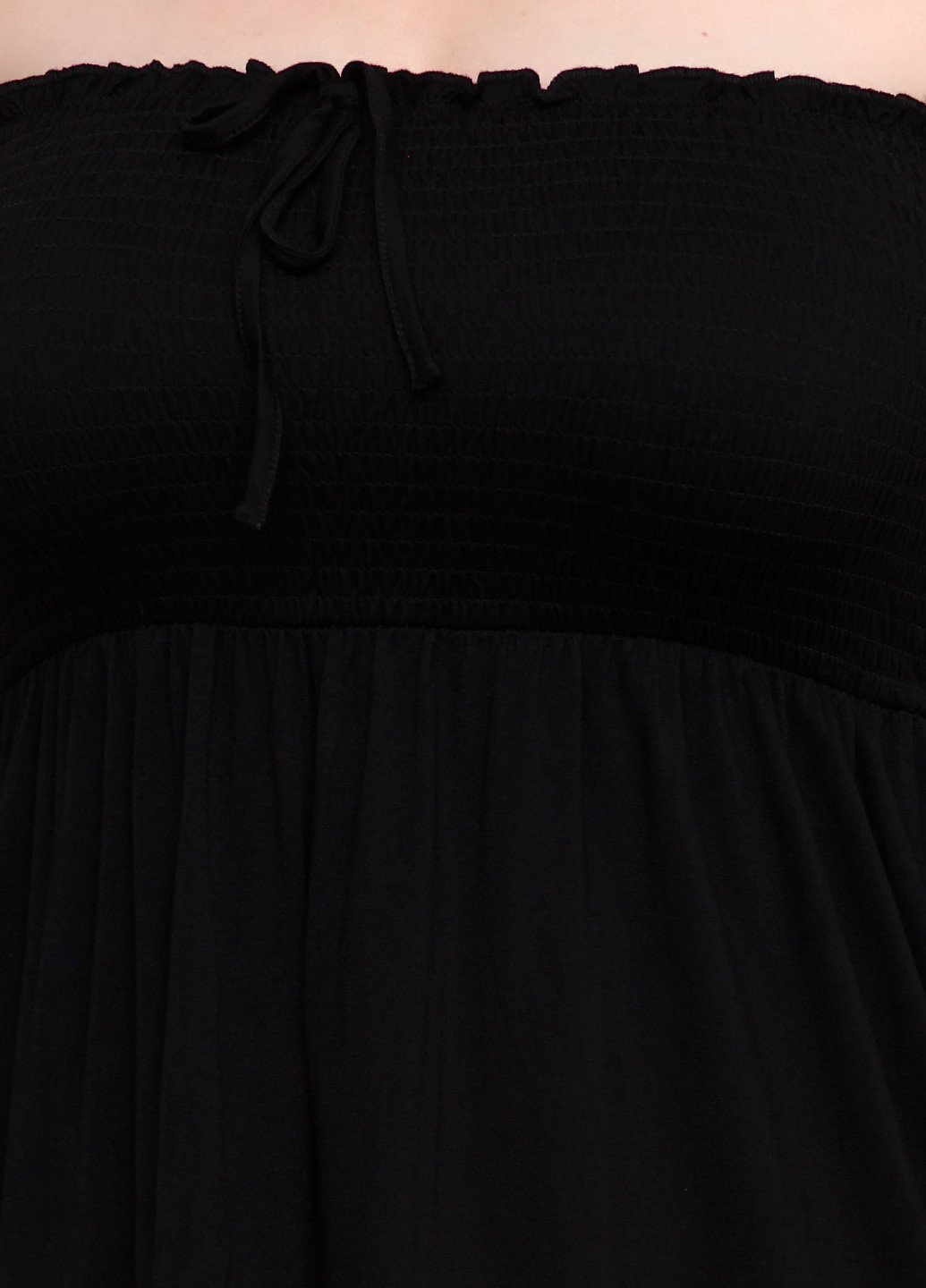 Чорна кежуал сукня кльош, бандо V by Very однотонна