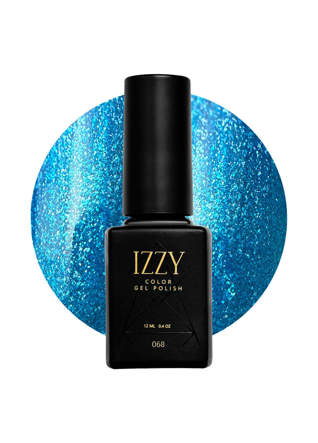 Гель для манікюру синій з блиском 68, 12 мл Izzy (363030476)
