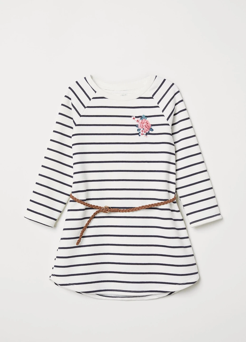 Біла сукня демісезон,білий в смужку з принтом, H&M (254698525)