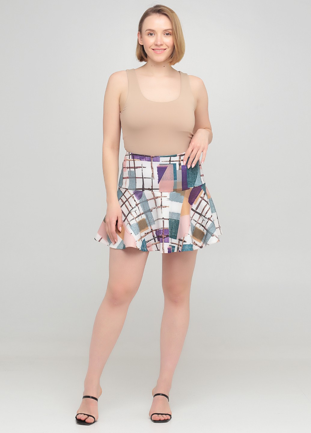 Разноцветная кэжуал с абстрактным узором юбка Vero Moda годе