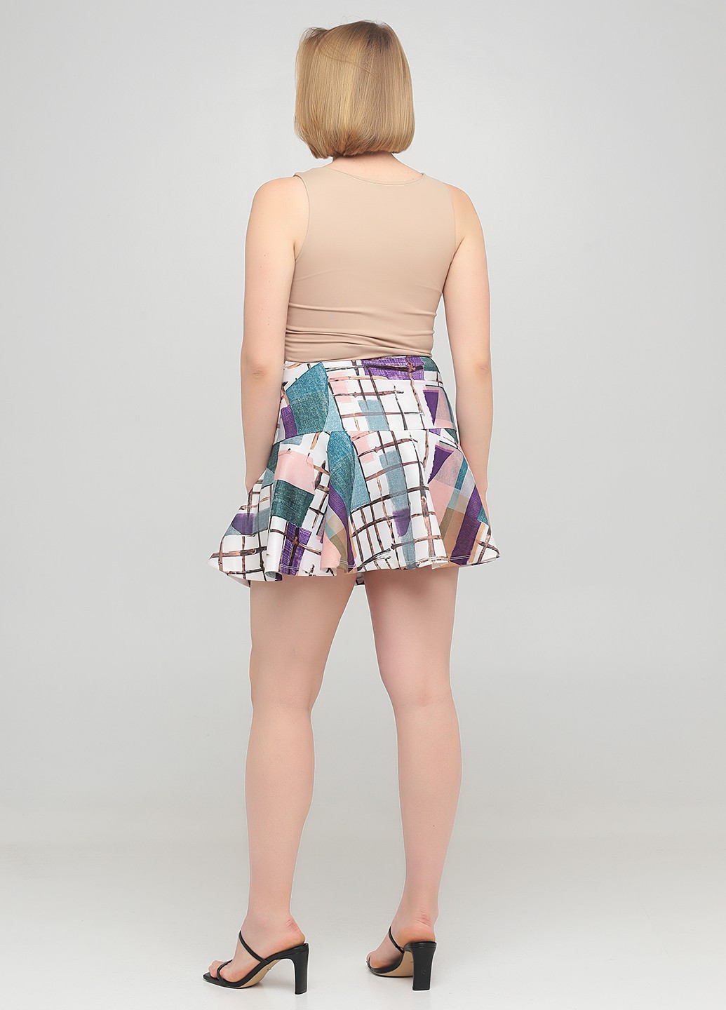 Разноцветная кэжуал с абстрактным узором юбка Vero Moda годе