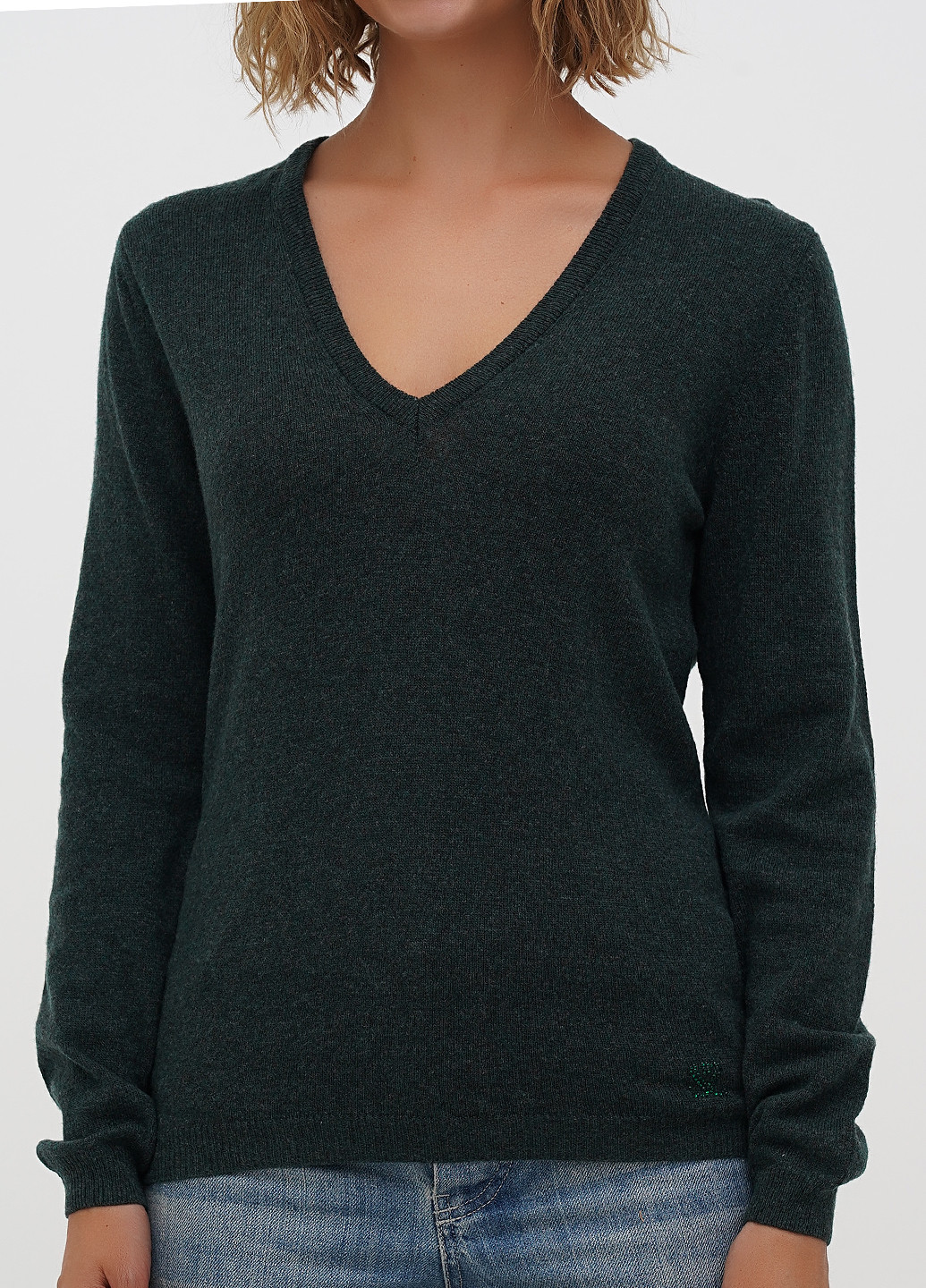 Изумрудный демисезонный пуловер пуловер Sassofono