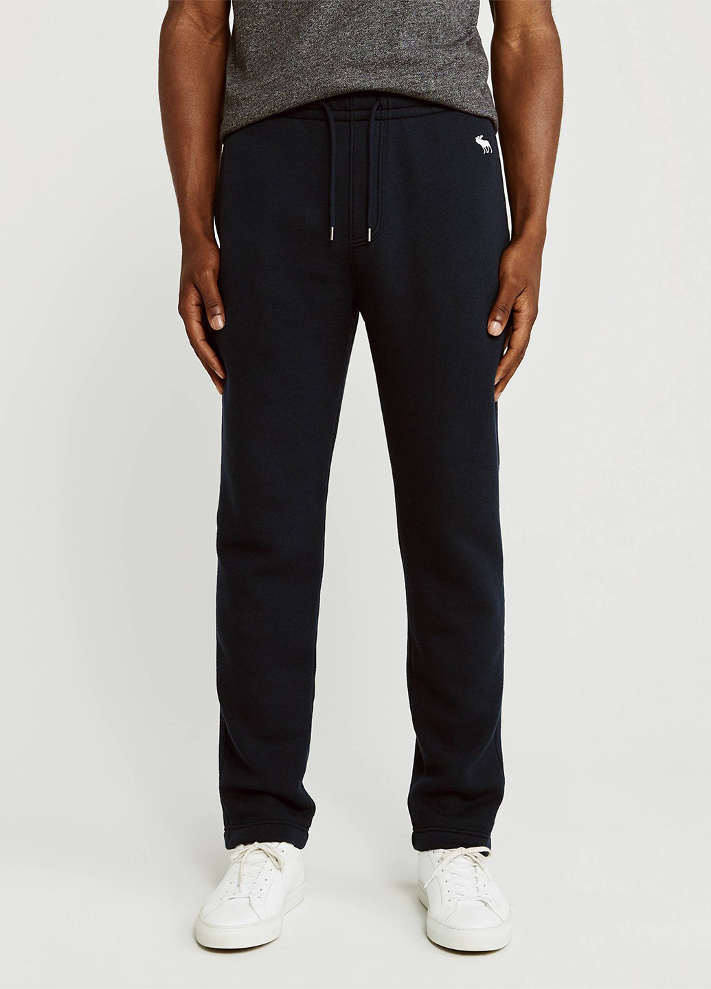 Темно-синие спортивные демисезонные прямые брюки Abercrombie & Fitch