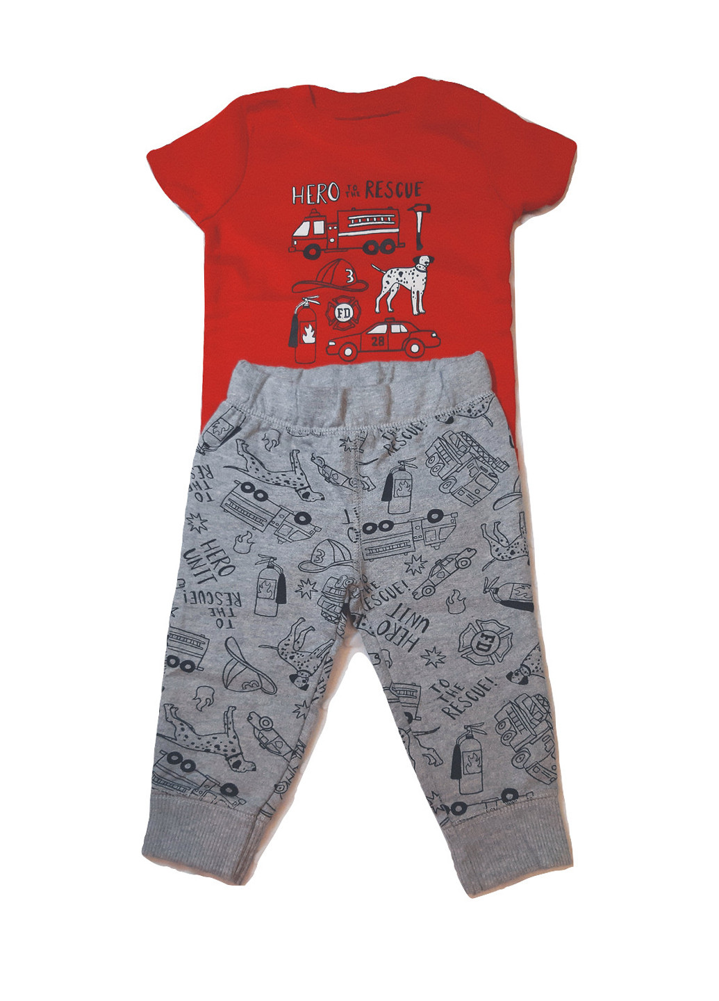 Красный демисезонный комплект (боди, брюки) Carter's