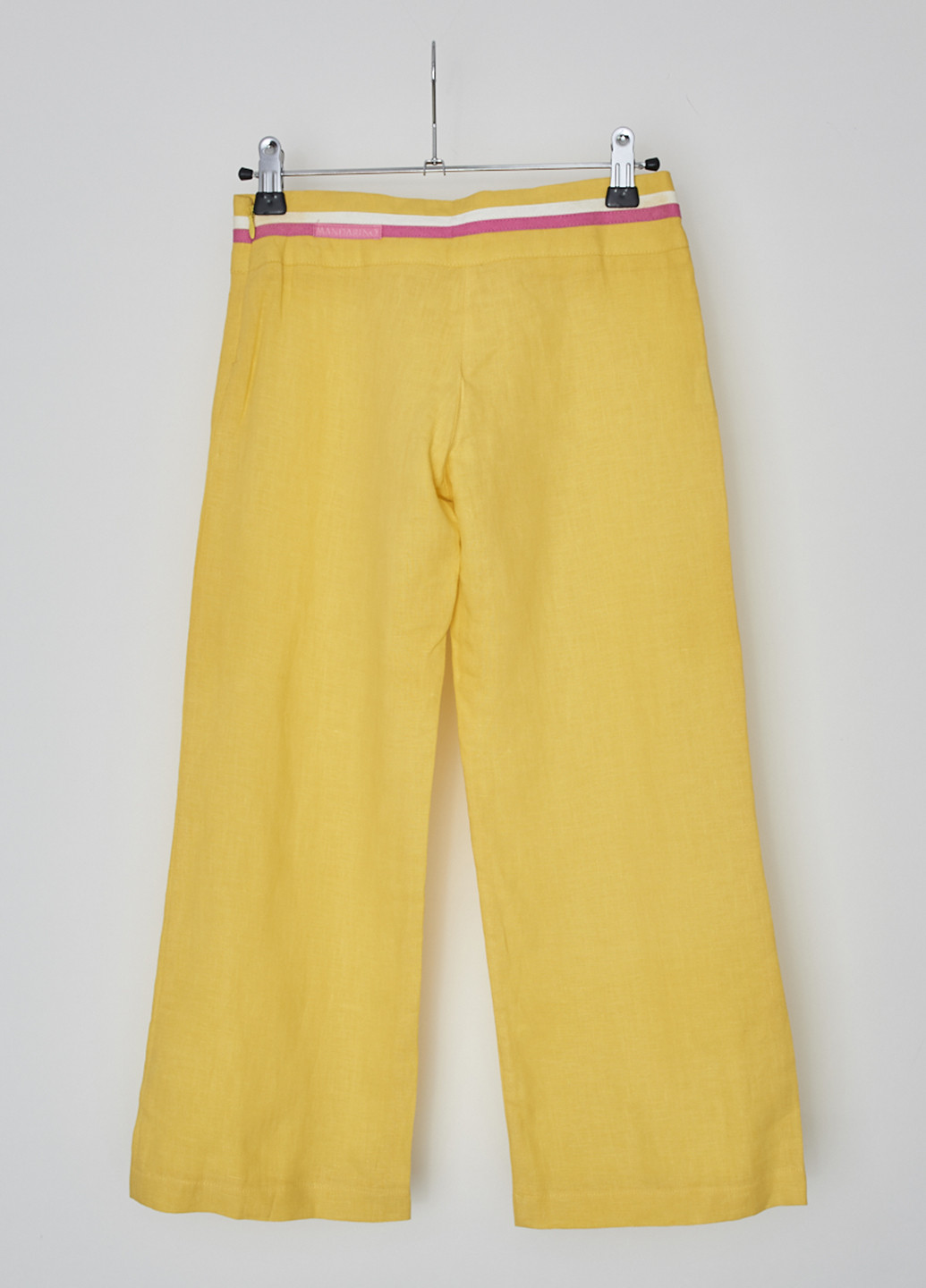 Желтые кэжуал демисезонные клеш брюки Mandarino