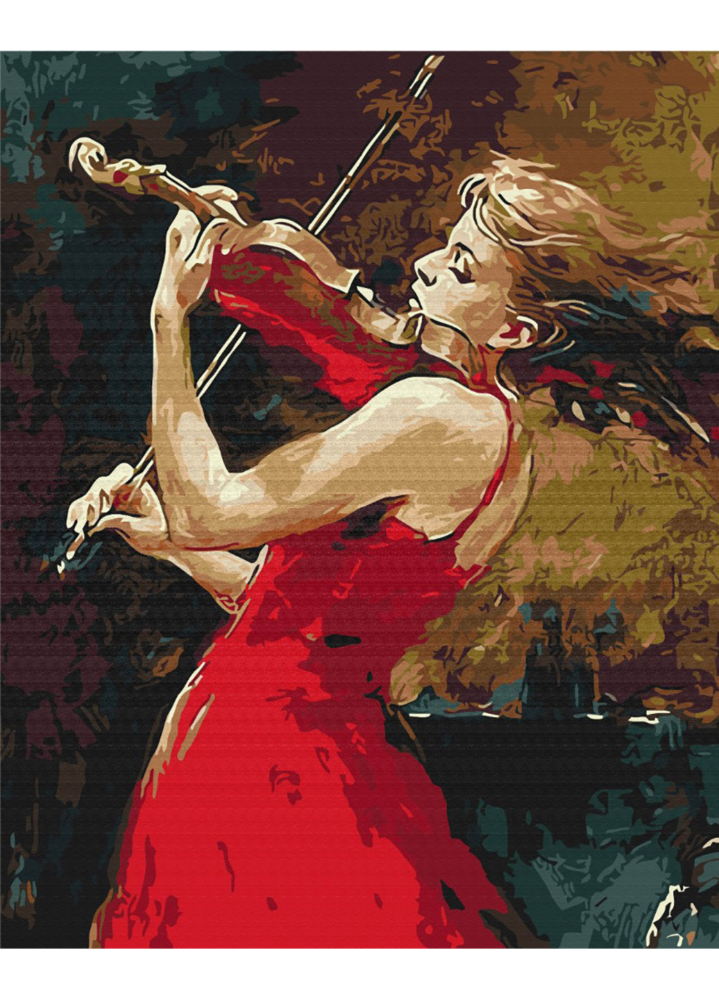 Картина за номерами "Дівчина зі скрипкою" 40х50 см Brushme (216134940)