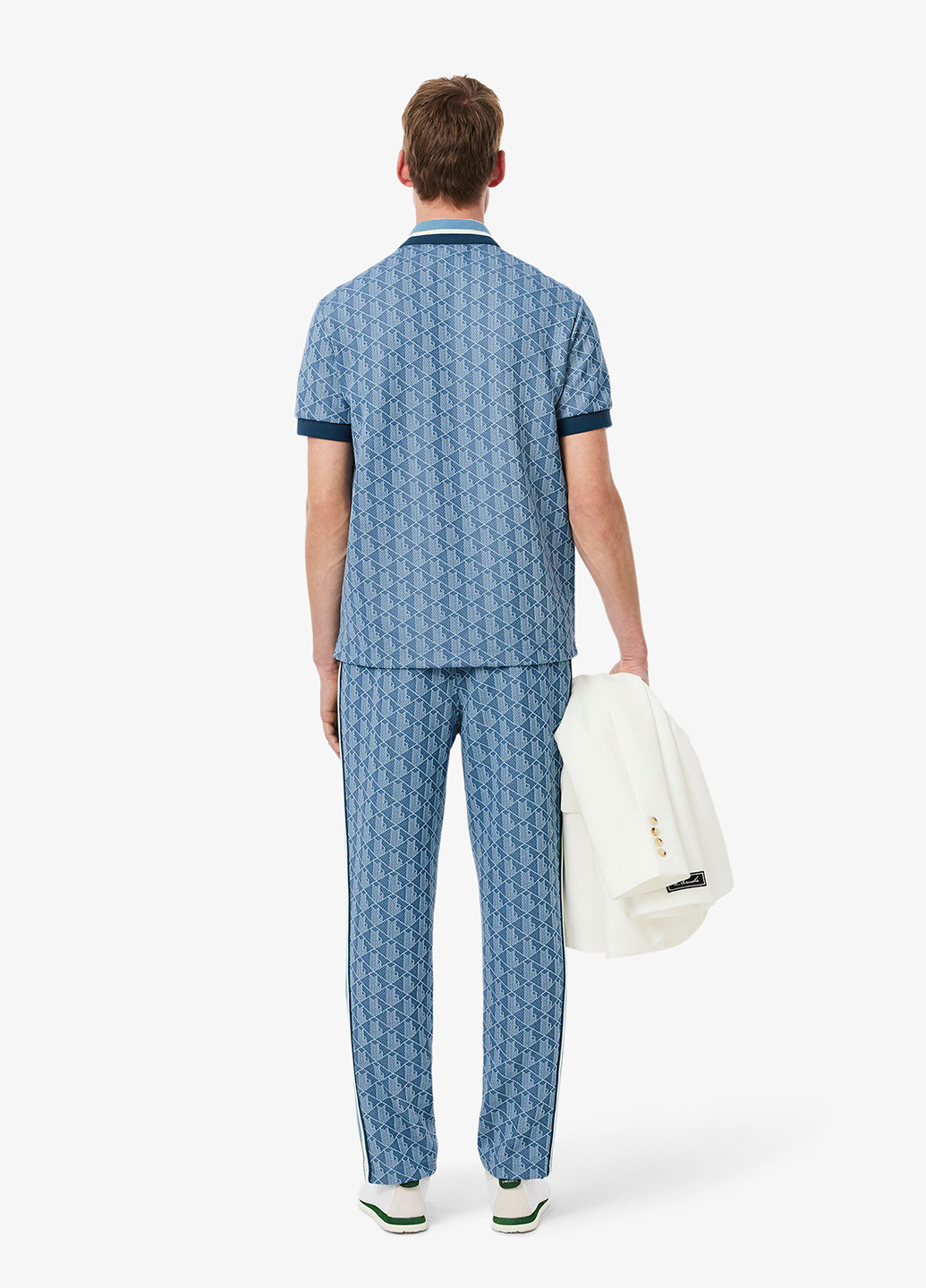 Голубые спортивные, кэжуал демисезонные прямые брюки Lacoste