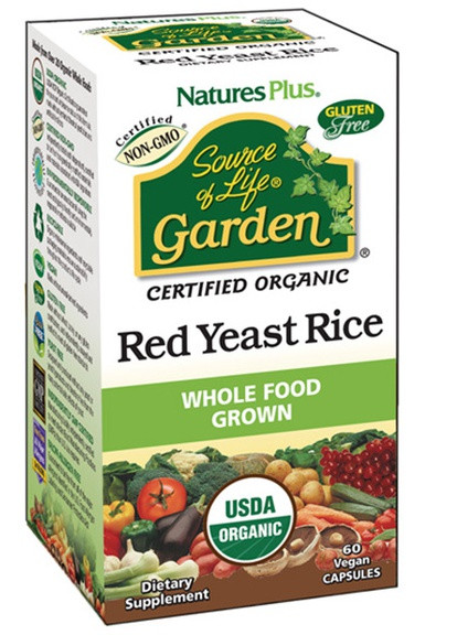 Органічний Червоний дріжджовий Рис, Source of Life Garden,, 60 гелевих капсул Natures Plus (228291999)