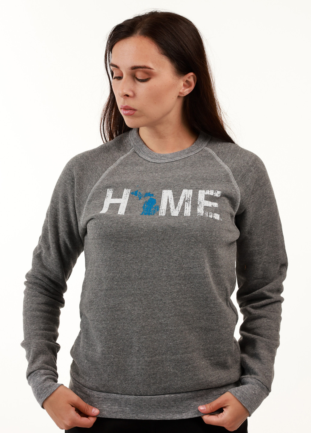 Серый свитшот Alternative надпись без декора (359854832)