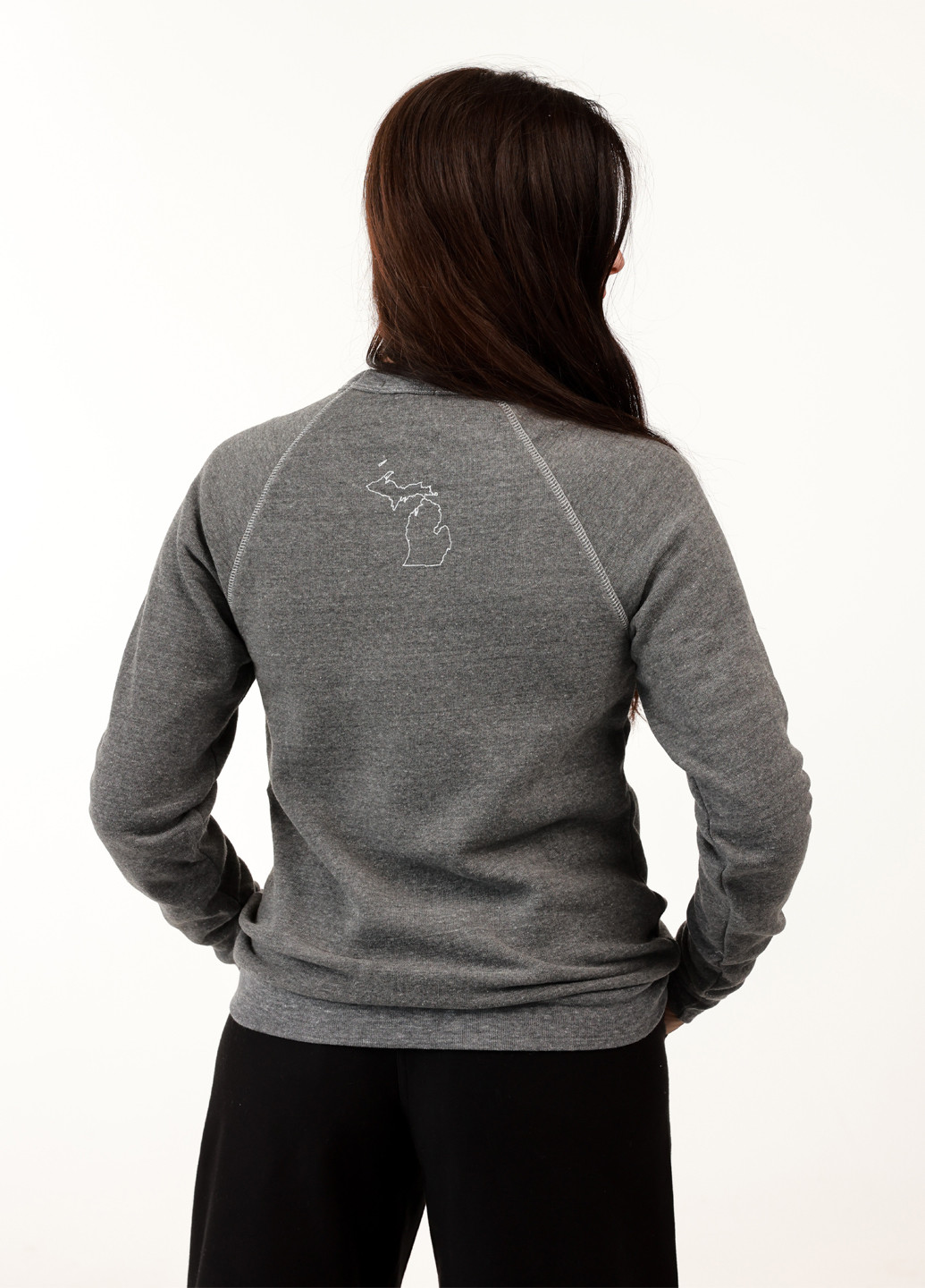 Серый свитшот Alternative надпись без декора (359854832)