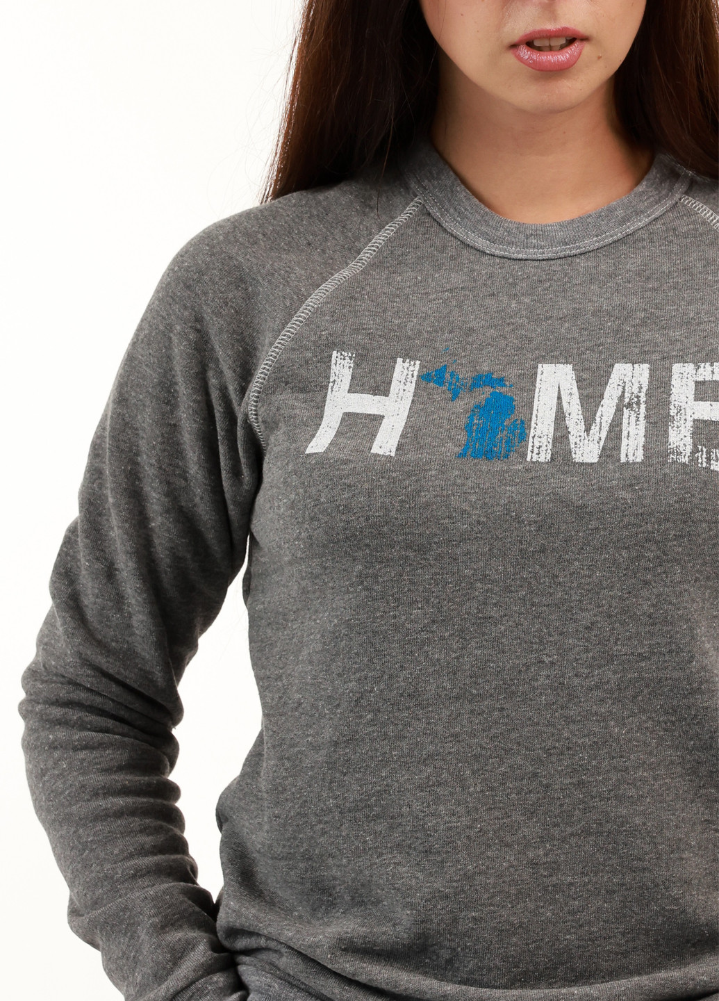 Серый свитшот Alternative надпись без декора (359854832)