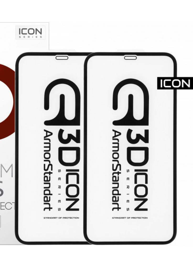Скло захисне Icon 3D iPhone 11Pro Max / XS Max Black 2шт (ARM56214-GI3D-BK) ArmorStandart (203962646)