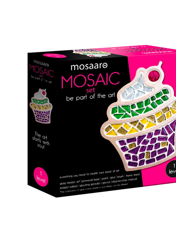 Стеклянная мозаика Cupcake. Кекс MA1006 Mosaaro (253876007)