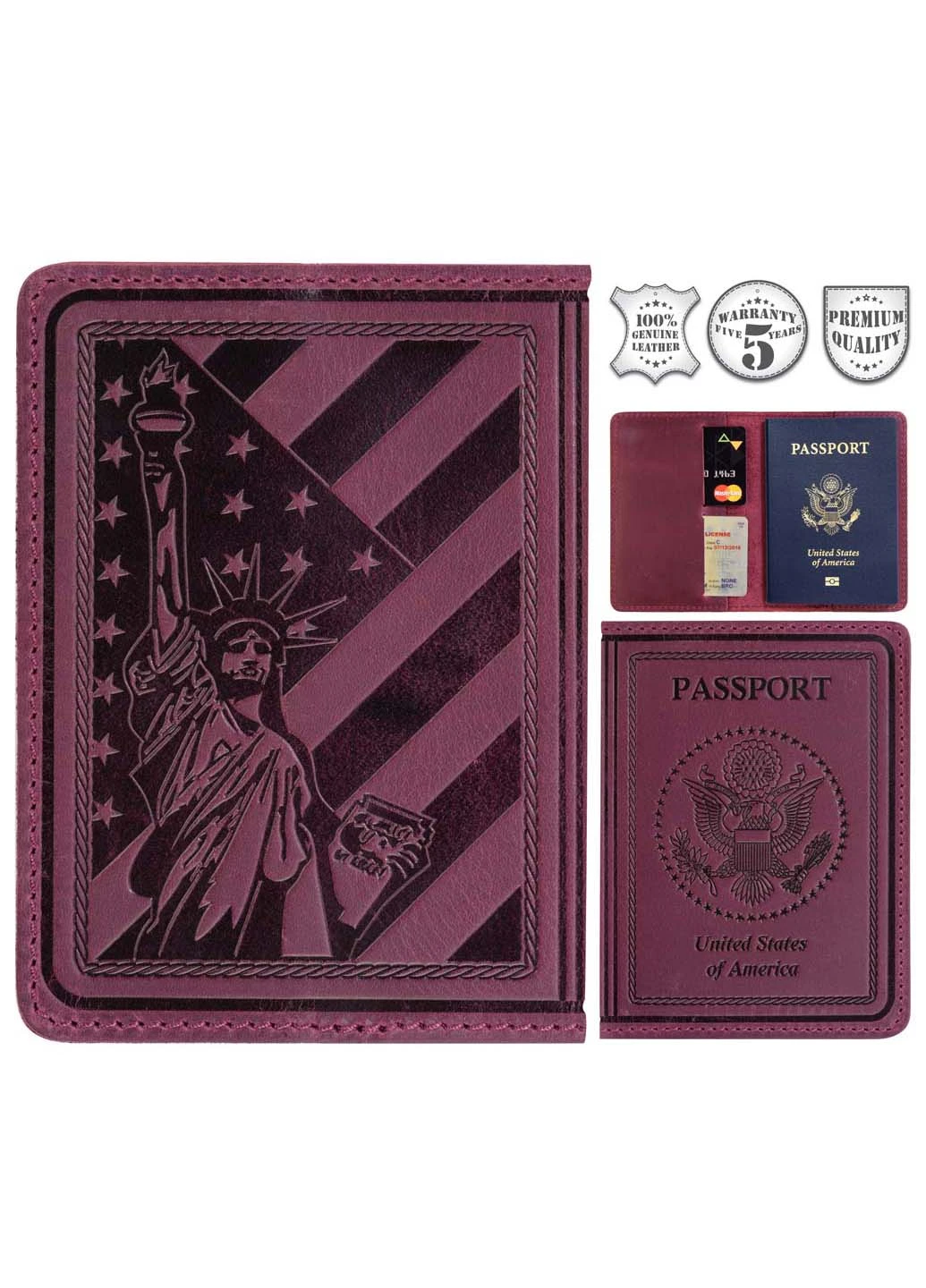 Обкладинка для паспорта 13,8 x 9,8 DNK Leather (252856656)