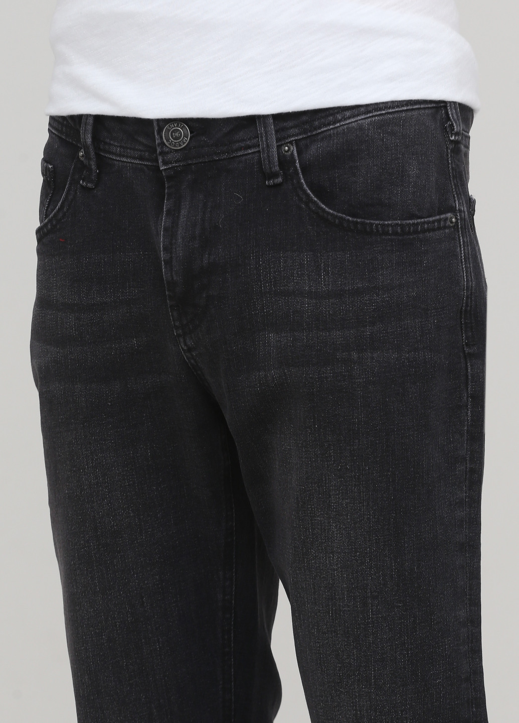 Графитовые демисезонные прямые джинсы Madoc Jeans