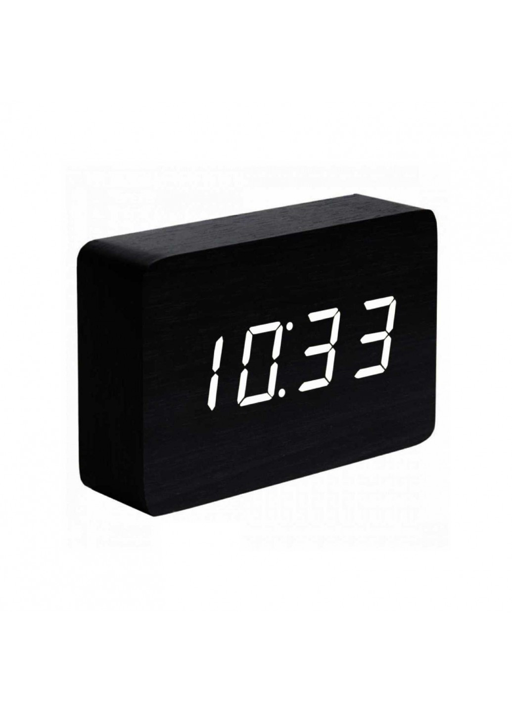 Смарт-будильник с термометром "BRICK"; черный Gingko (210962525)