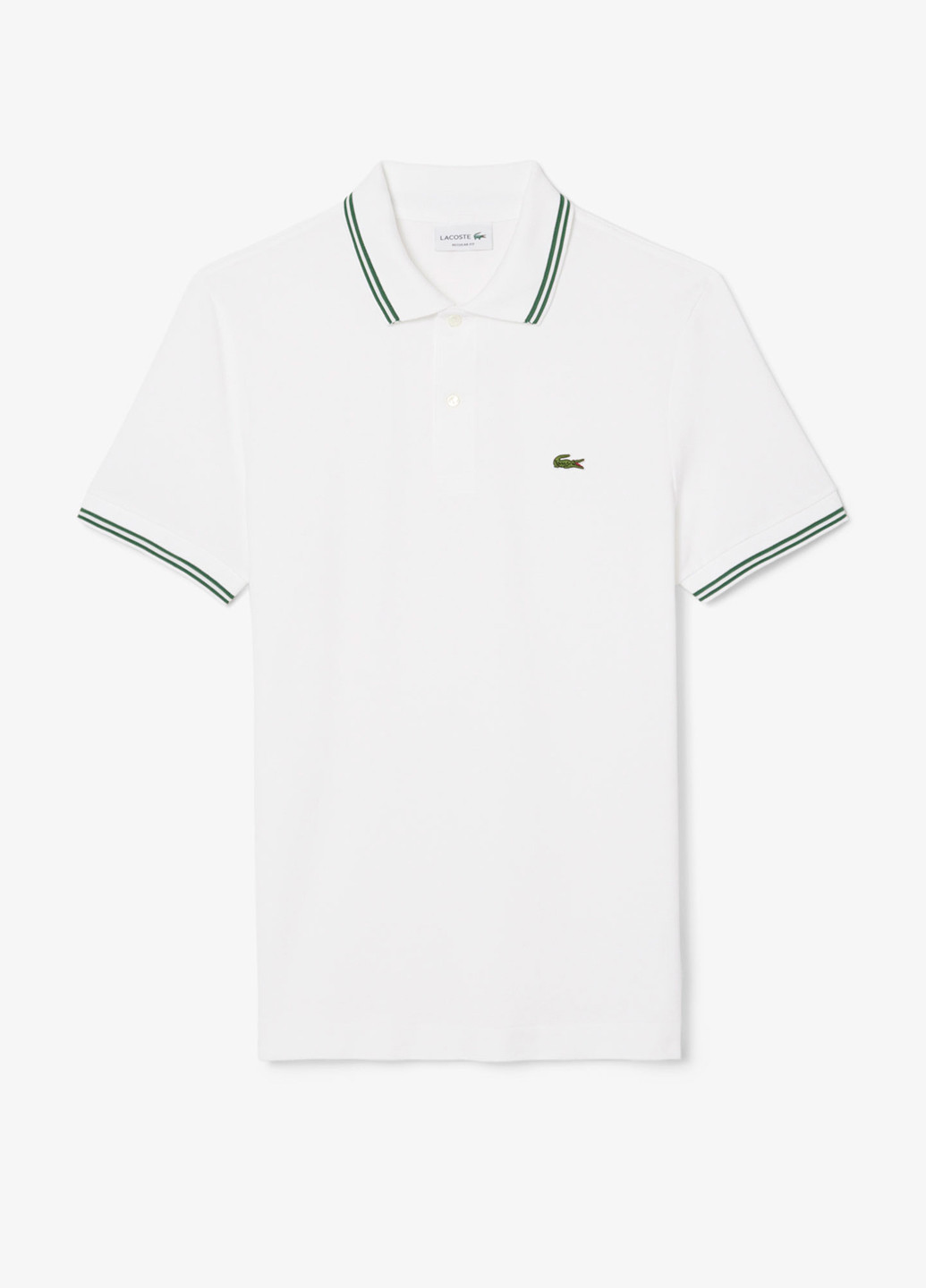 Белая футболка-поло для мужчин Lacoste однотонная