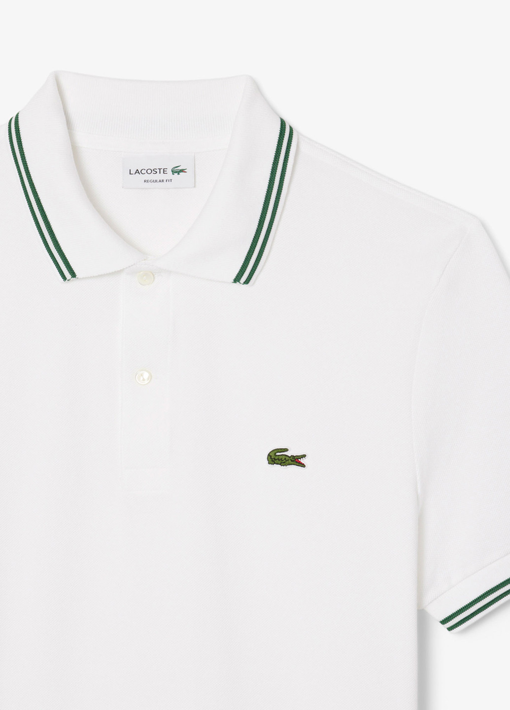 Белая футболка-поло для мужчин Lacoste однотонная