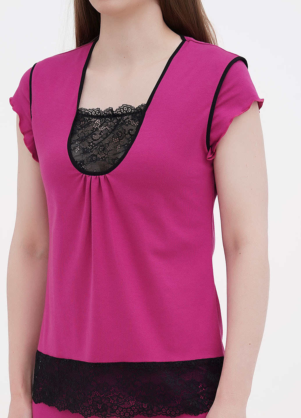 Рожева всесезон піжама (футболка, бриджі) футболка+ бриджі Aniele