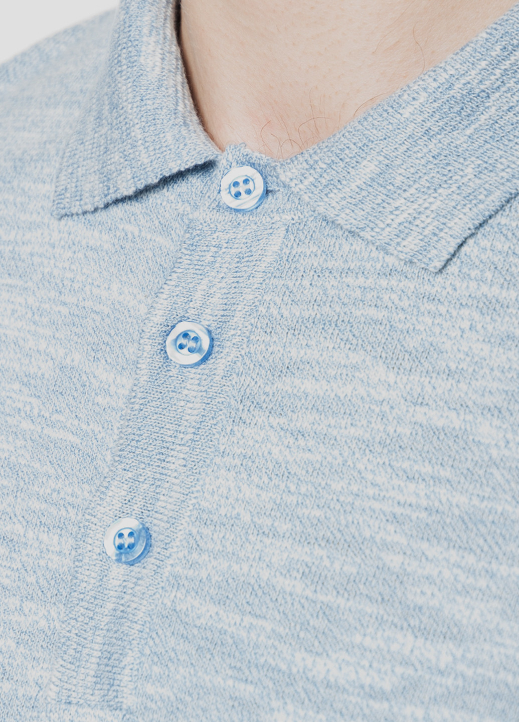 Блакитна футболка поло чоловіча Arber Polo knit MSS FF AVT-48