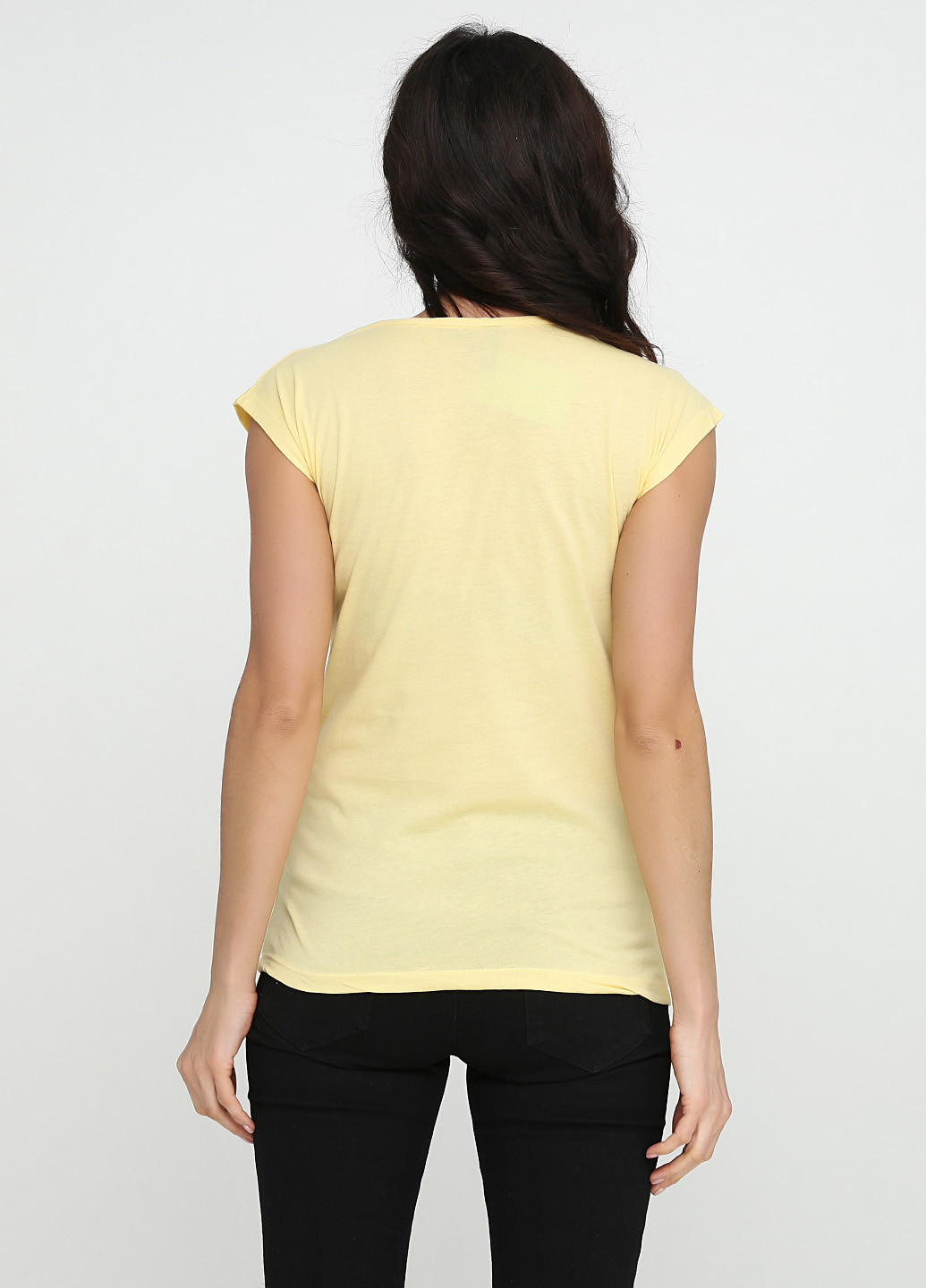 Желтая летняя футболка Spora