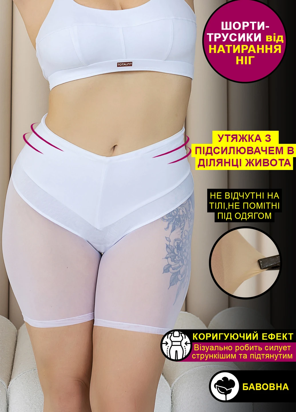Утягивающие шорты-трусики от натирания ног TOTALFIT (302181528)