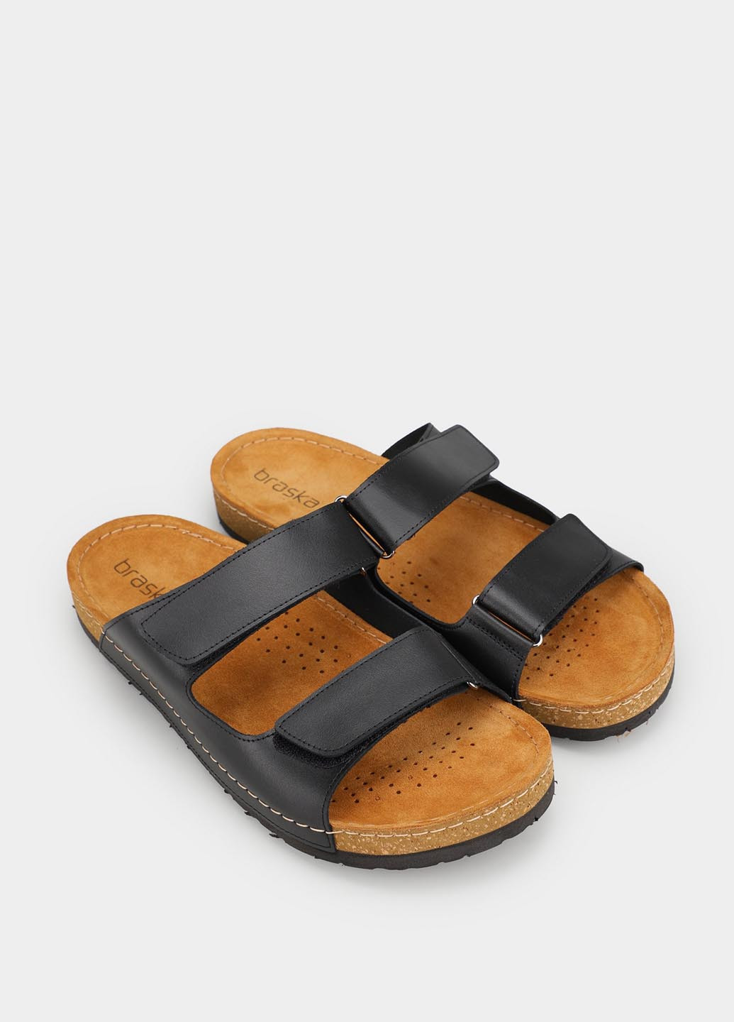 Черные кэжуал шлепанцы Braska