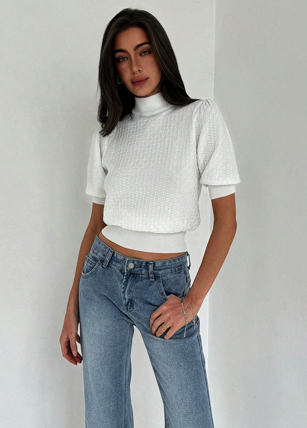 Білий літній светр SHEIN