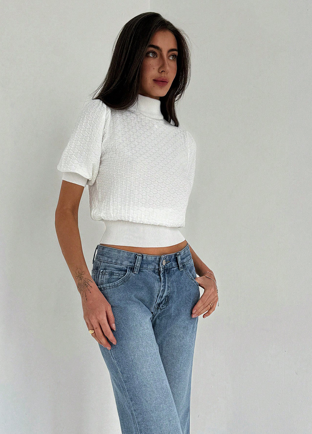 Білий літній светр SHEIN