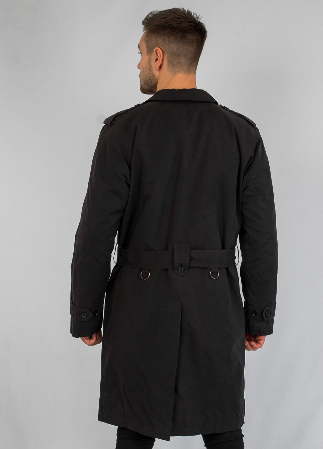 Черное демисезонное Пальто однобортное Dolce & Gabbana