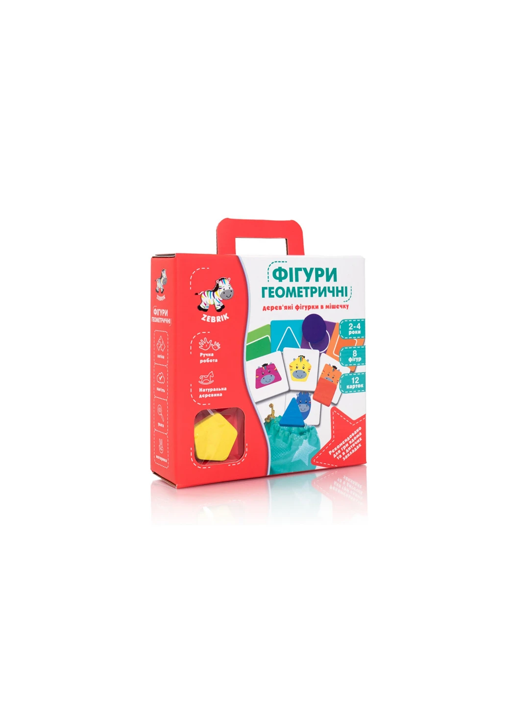 Дерев'яні фігурки у мішку Геометричні фігури Vladi toys ZB2001-02 (255292124)