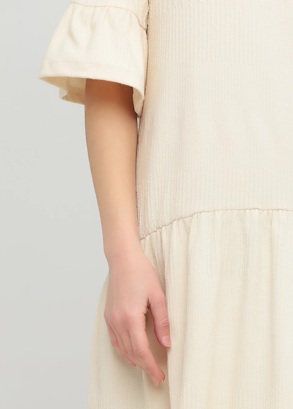 Бежева кежуал однотонне плаття Vero Moda