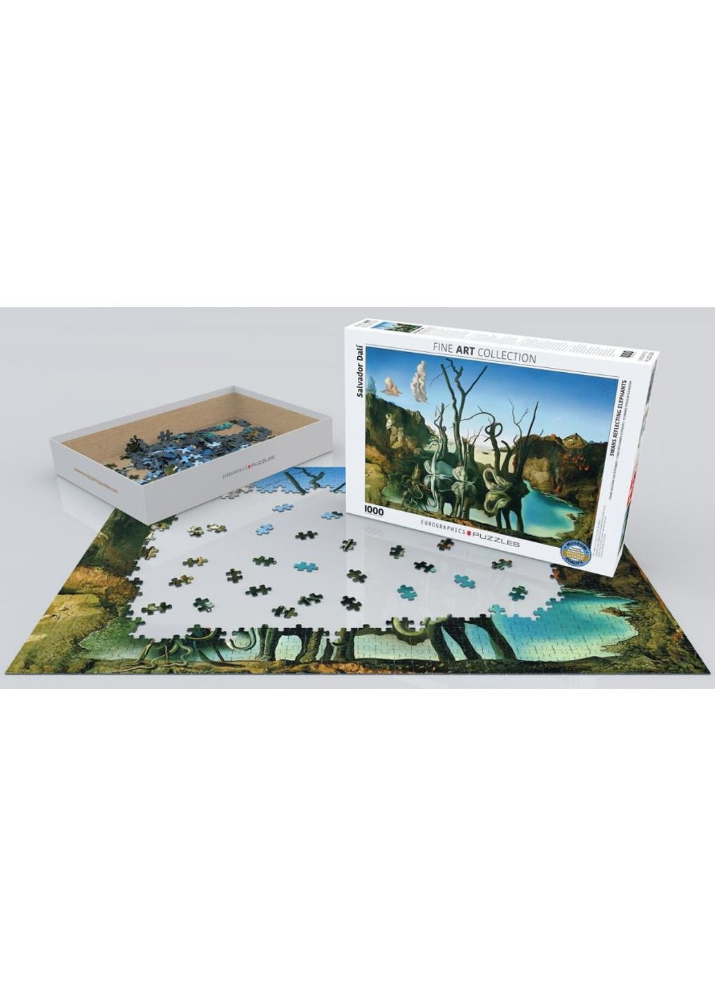 Пазл Лебеди, отражающиеся в слонах. Сальвадор Дали. 1000 элементо (6000-0846) Eurographics (252407307)