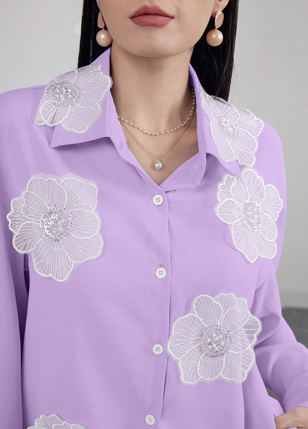 Лиловая блуза SHEIN