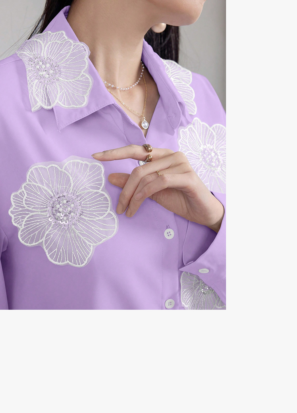 Лиловая блуза SHEIN