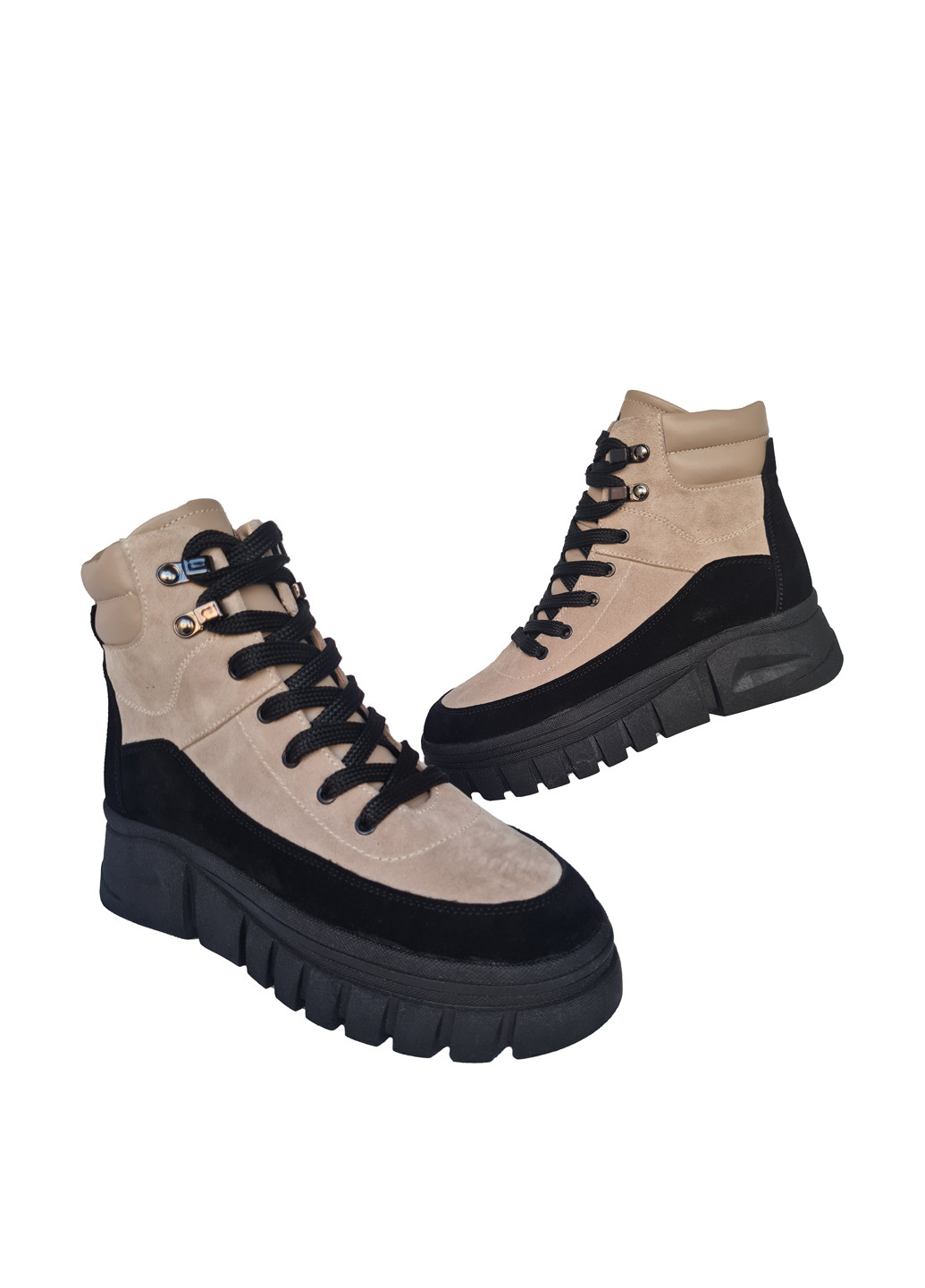 Зимние ботинки Benz люверсы из натуральной замши