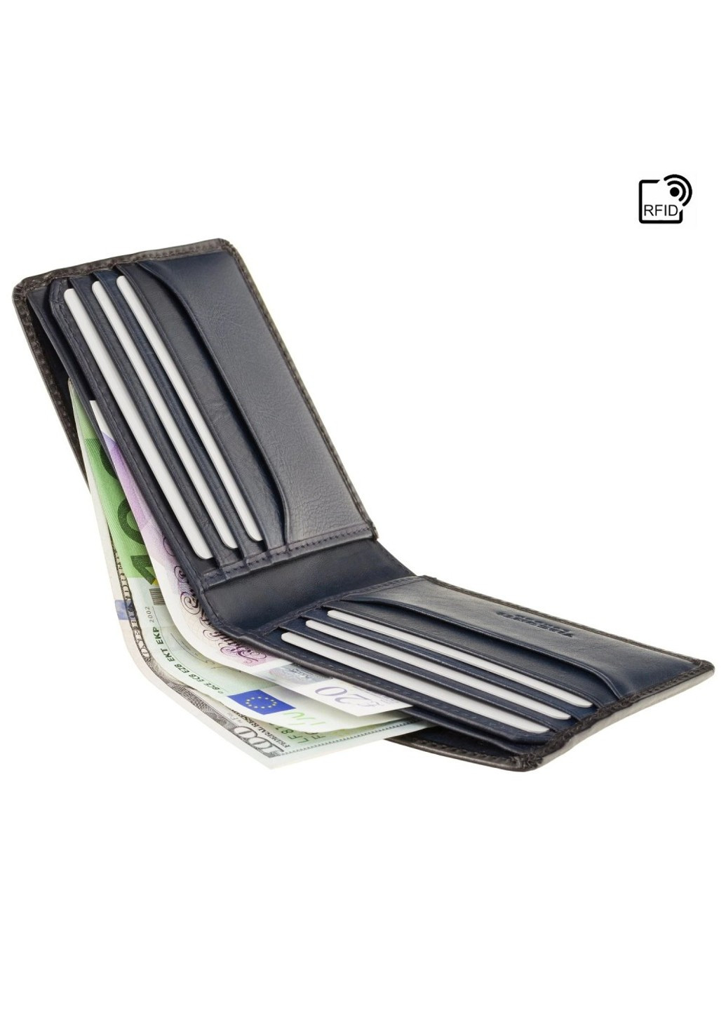 Гаманець чоловічий шкіряний AT58 Milo c RFID Burnish Visconti (254314503)