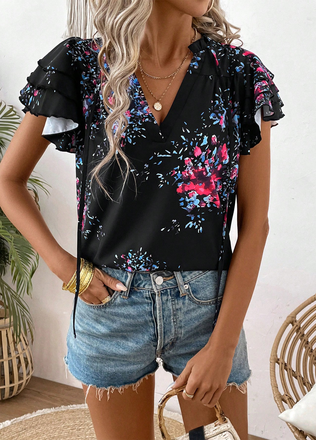 Комбінована блуза SHEIN