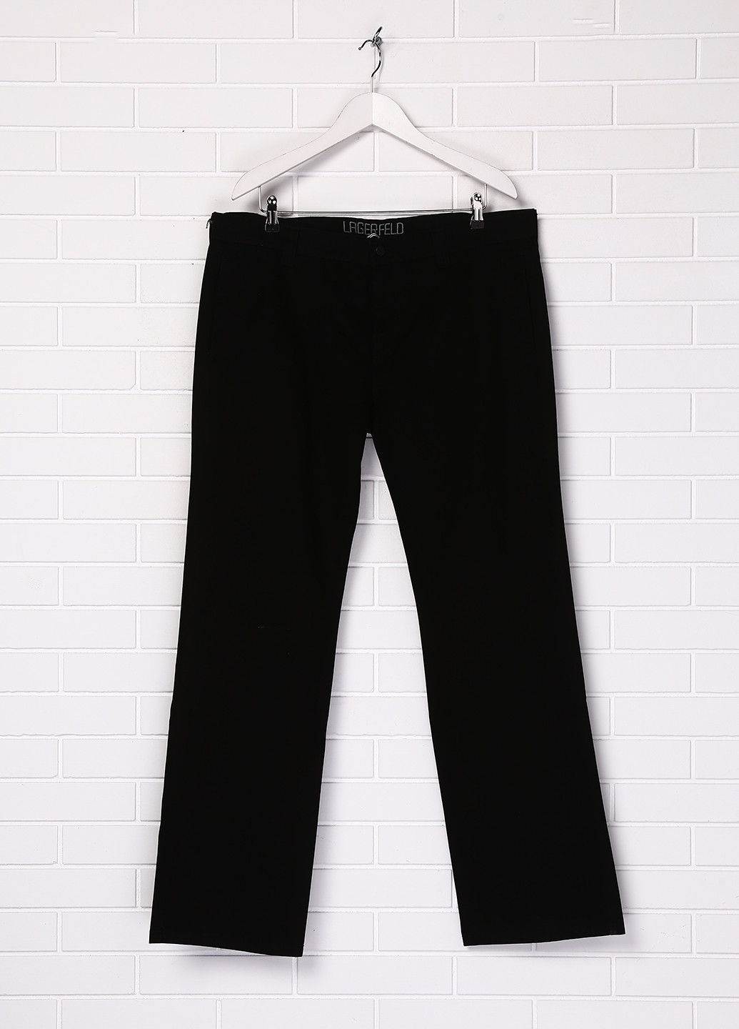 Черные кэжуал демисезонные прямые брюки Karl Lagerfeld