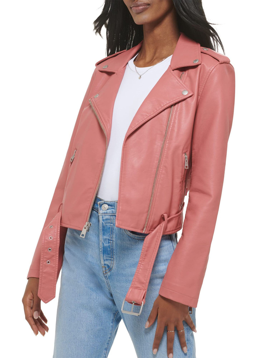 Розовая демисезонная куртка косуха Levi's