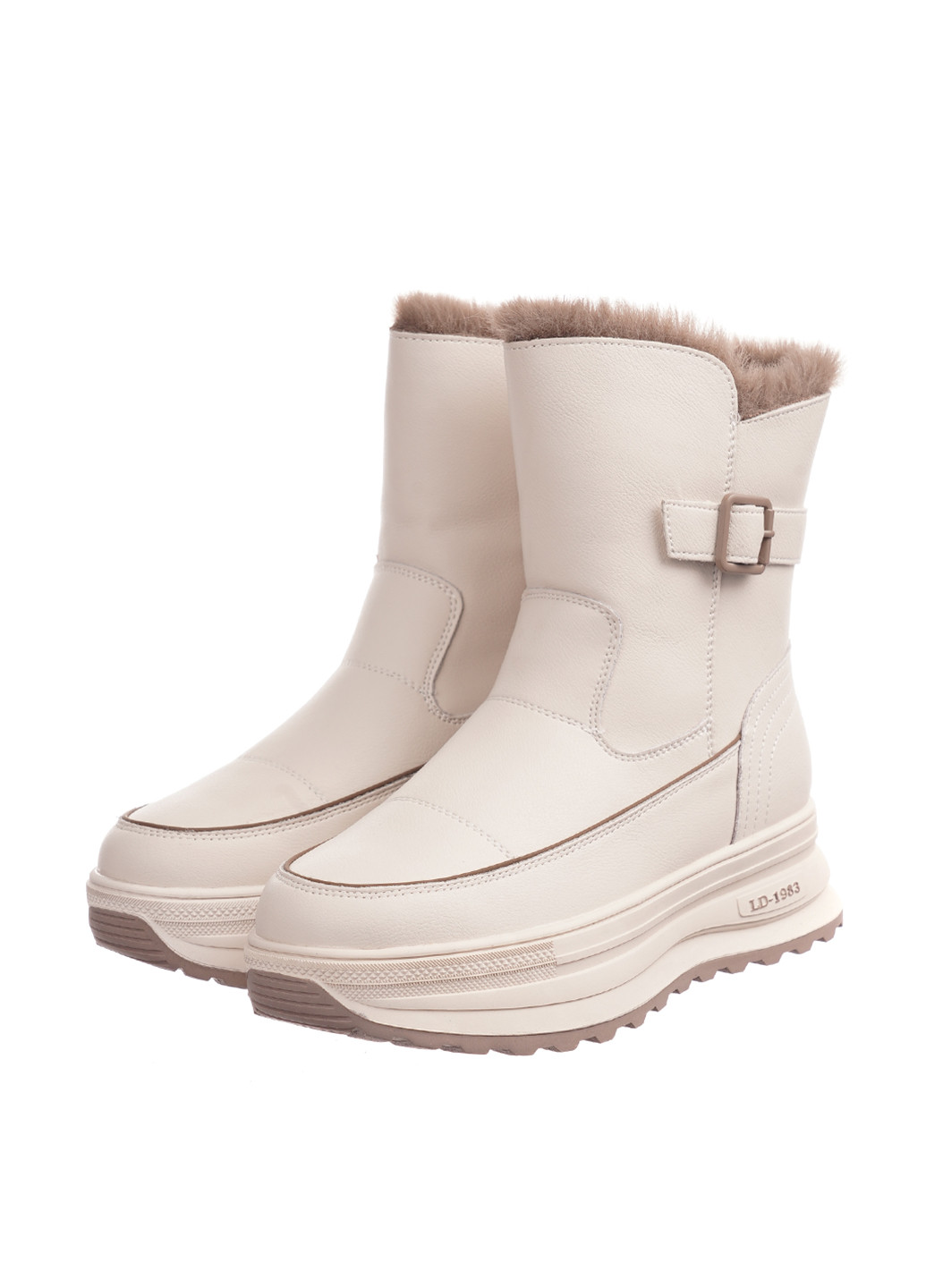 Зимние ботинки Lola Andy с мехом, с пряжкой, с тиснением