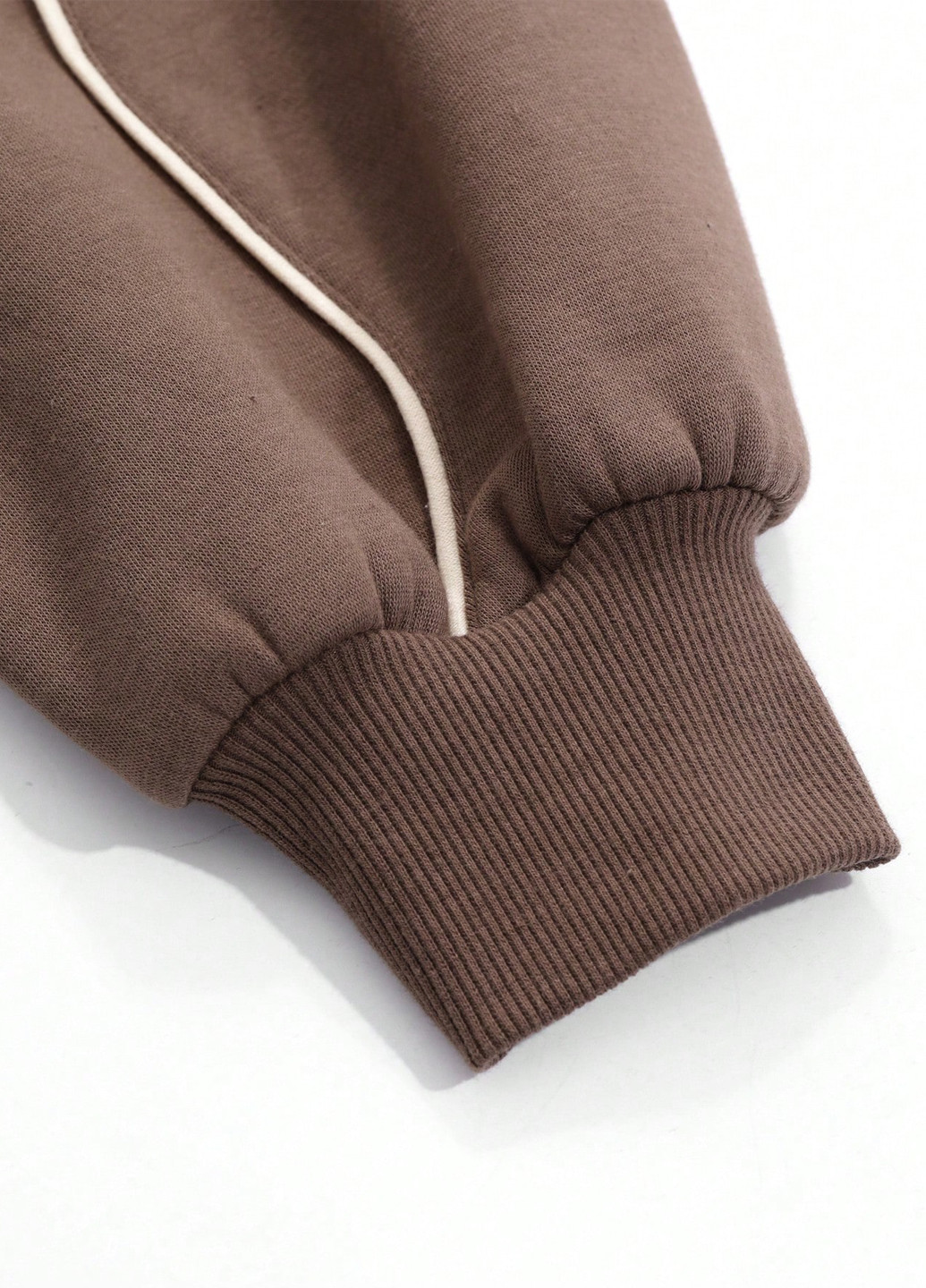 Кофейный свитшот SHEIN однотонный без декора (342411719)