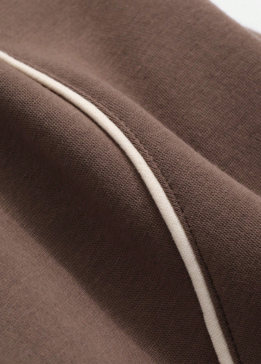 Кофейный свитшот SHEIN однотонный без декора (342411719)